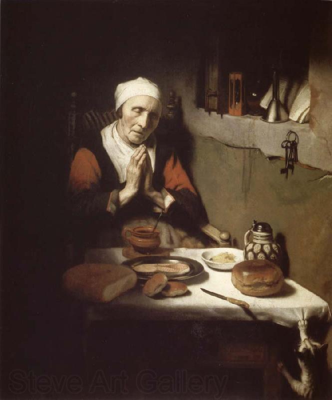 Nicolas Maes Old Woman in Prayer France oil painting art